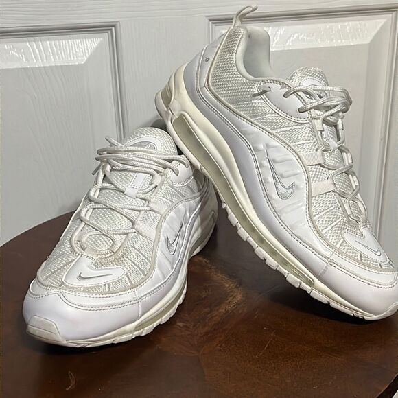 🔥🔥 Nike Air Max 98 “All White” - Men Sz 11.5 - Great Condition - Picture 1 of 11